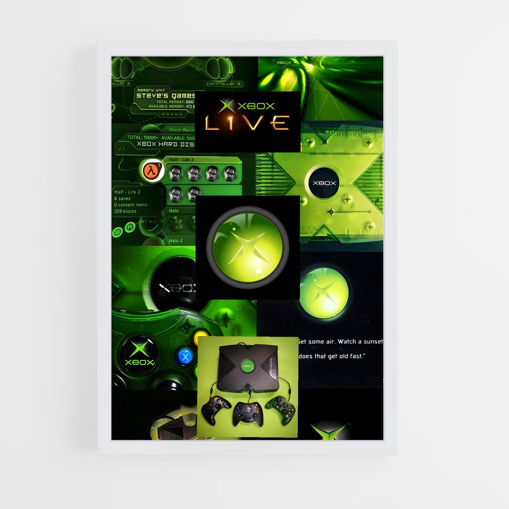 Poster Xbox Chromatique – affiche Consoles (vue 3)